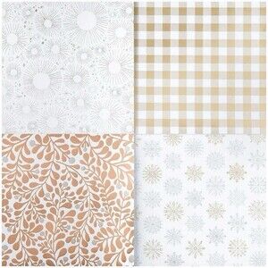 Stampin Up YEAR OF CHEER DSP NEW 12x12 Foil silver gold copper Christmas Holiday